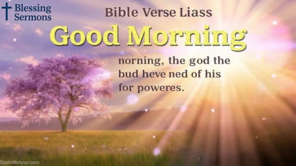 Good morning blessings bible verse
