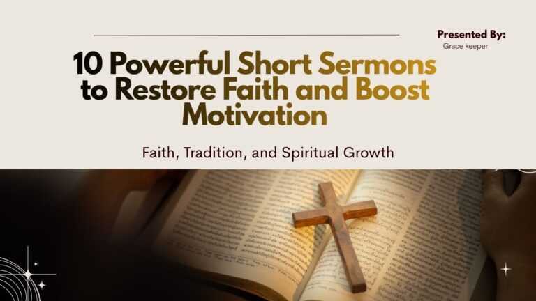 10 Powerful Short Sermons to Restore Faith and Boost Motivation
